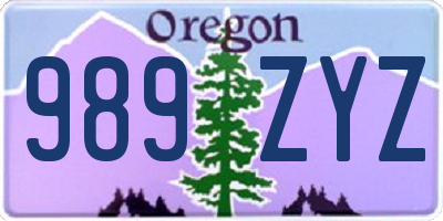 OR license plate 989ZYZ