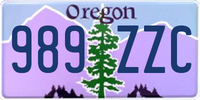 OR license plate 989ZZC