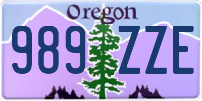 OR license plate 989ZZE