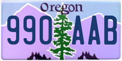 OR license plate 990AAB