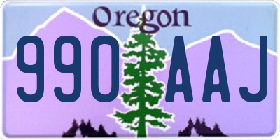 OR license plate 990AAJ