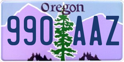 OR license plate 990AAZ