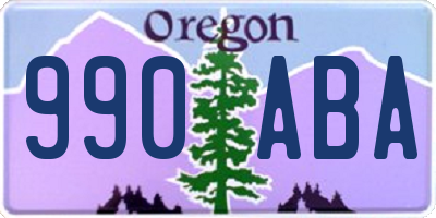 OR license plate 990ABA