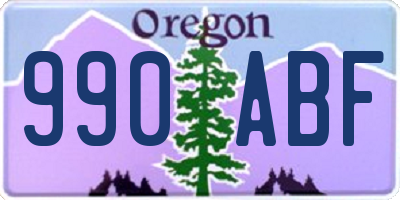 OR license plate 990ABF