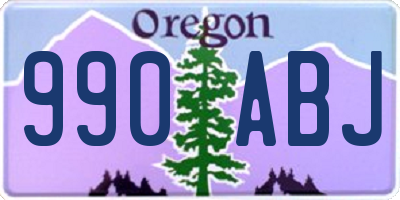 OR license plate 990ABJ