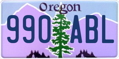 OR license plate 990ABL
