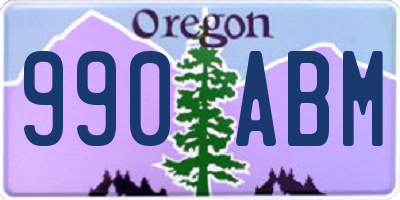 OR license plate 990ABM