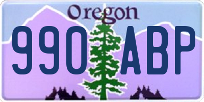 OR license plate 990ABP