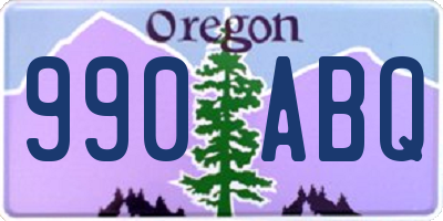 OR license plate 990ABQ