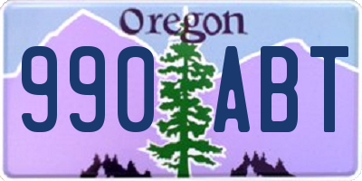 OR license plate 990ABT