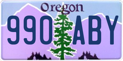 OR license plate 990ABY