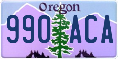 OR license plate 990ACA