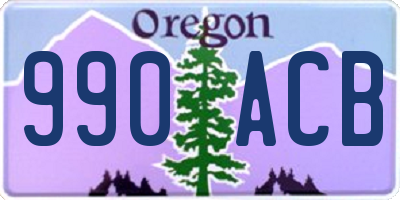 OR license plate 990ACB