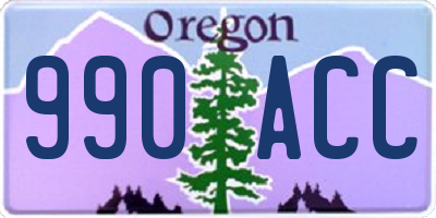 OR license plate 990ACC