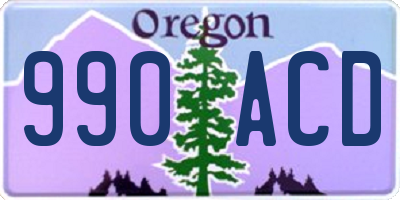 OR license plate 990ACD
