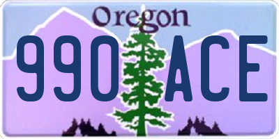 OR license plate 990ACE