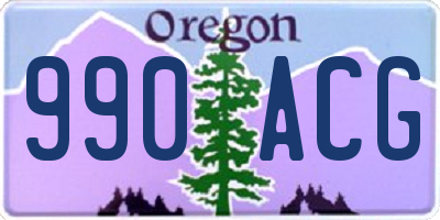 OR license plate 990ACG