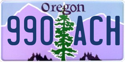 OR license plate 990ACH