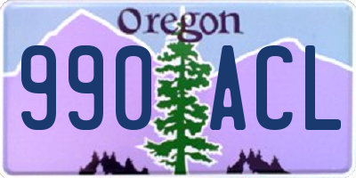 OR license plate 990ACL