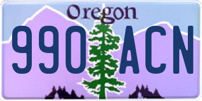 OR license plate 990ACN