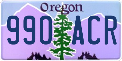 OR license plate 990ACR