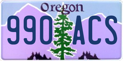 OR license plate 990ACS