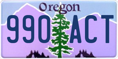 OR license plate 990ACT