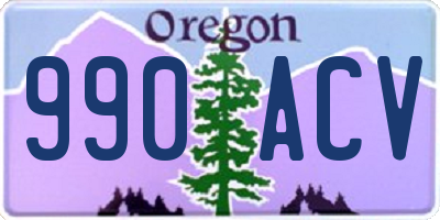 OR license plate 990ACV