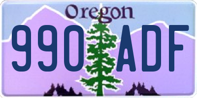 OR license plate 990ADF