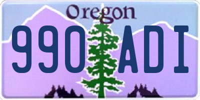 OR license plate 990ADI