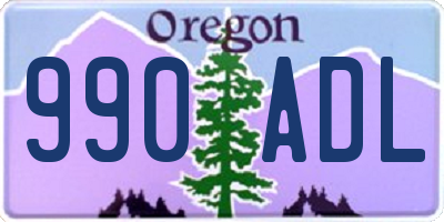 OR license plate 990ADL