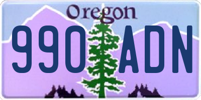 OR license plate 990ADN