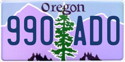OR license plate 990ADO