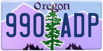 OR license plate 990ADP