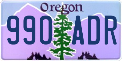 OR license plate 990ADR