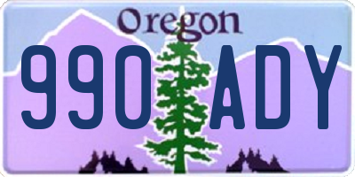 OR license plate 990ADY