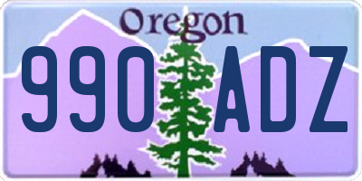 OR license plate 990ADZ