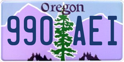 OR license plate 990AEI