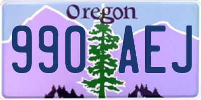 OR license plate 990AEJ