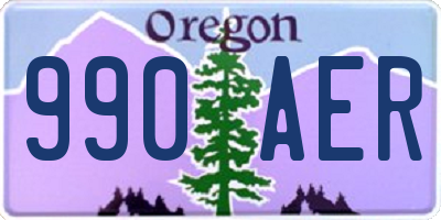 OR license plate 990AER