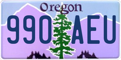 OR license plate 990AEU