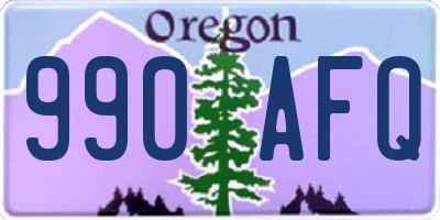 OR license plate 990AFQ