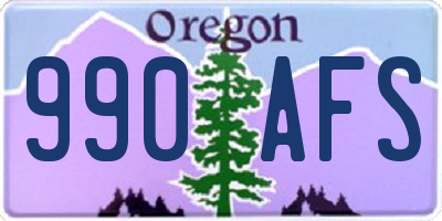 OR license plate 990AFS