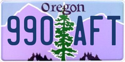 OR license plate 990AFT