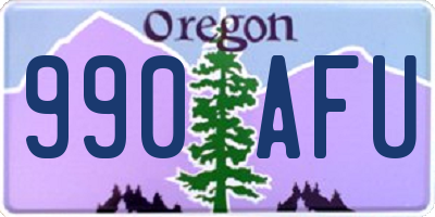OR license plate 990AFU