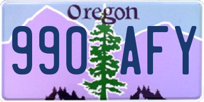 OR license plate 990AFY