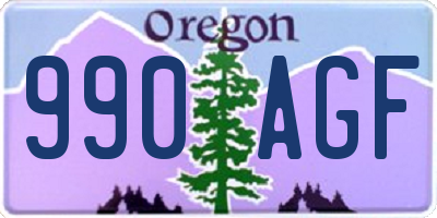 OR license plate 990AGF