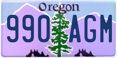 OR license plate 990AGM