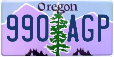 OR license plate 990AGP