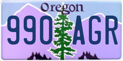 OR license plate 990AGR